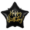 Happy birthday crna zvezda balon
