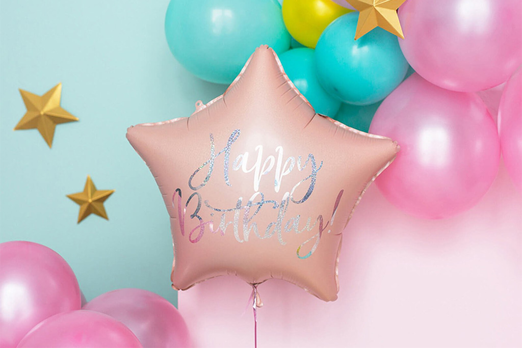 Rose gold zvezda happy birthday balon Rose gold zvezda happy birthday balon