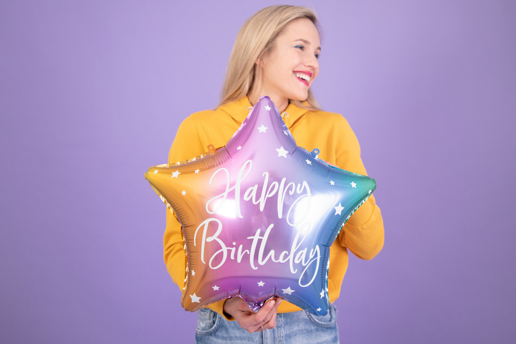 Ombre zvezda balon happy birthday Ombre zvezda balon happy birthday
