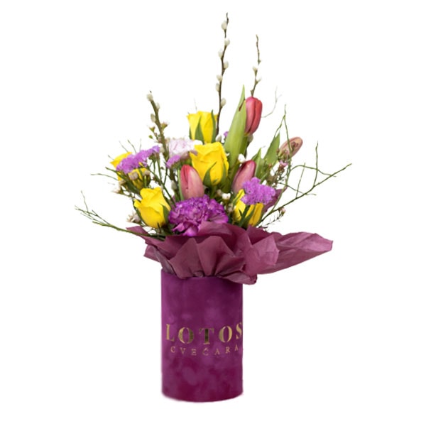 Žute ruže flower box Žute ruže flower box