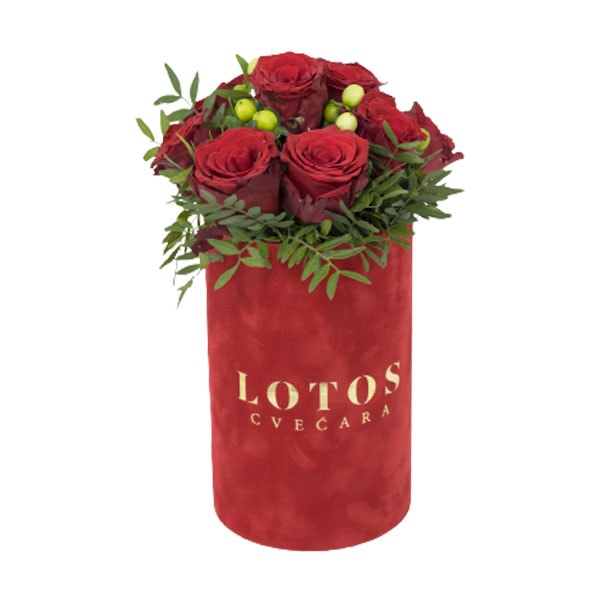 Box sa crvenim ružama